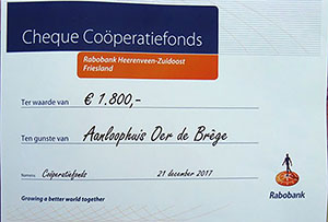 Rabobank steunt het Aanloophuis financieel