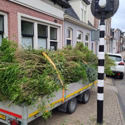 na 1 dag werken drie volle karren afgevoerd